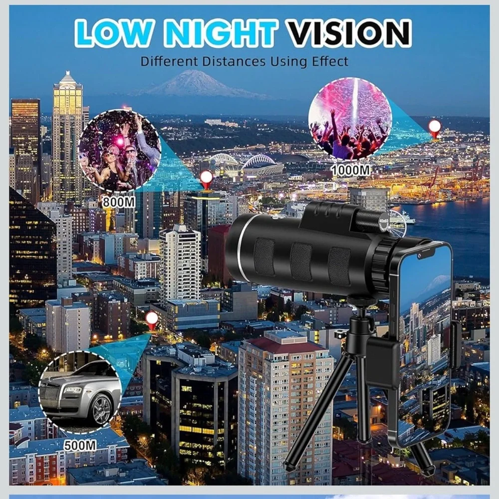 High-Performance Black Monocular Telescope